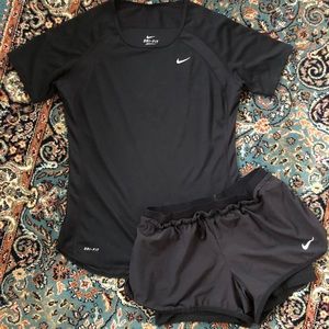 Black Nike Dry Fit Shirt & Shorts
